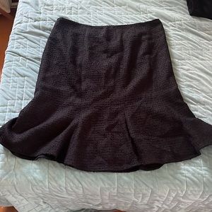 Studio by Liz Claiborne black boucle flare bottom pencil skirt size 16